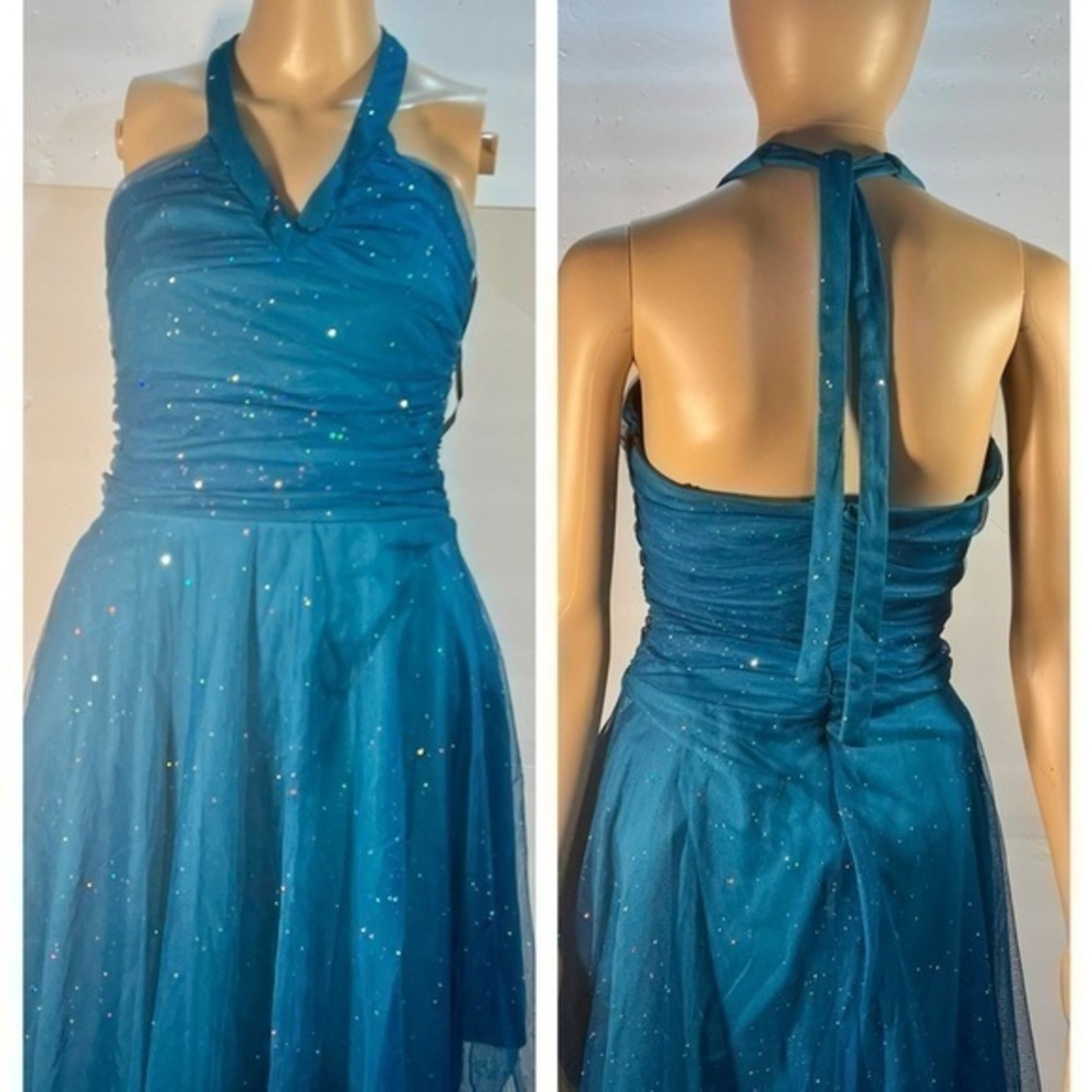 JODIE KRISTOPHER DANCE/PROM/PAGEANT DRESS BLUE/SPARKLES SIZE 5/6